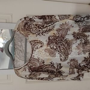 Brown and Cream Paisley Top